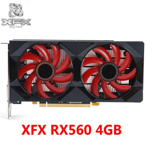100% XFX Video Card RX 560 4GB 128Bit GDDR5 Graphics Cards for AMD RX 500 rx 560d VGA RX560 4G DisplayPort HDMI DVI 7000MHz Used