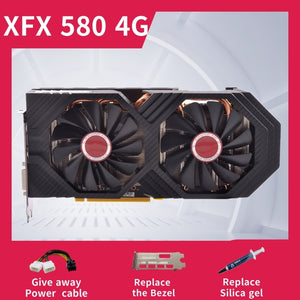 XFX RX 580 4GB 256bit GDDR5 desktop pc gaming graphics cards video card not mining 580 4G Used
